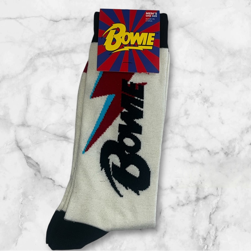 David Bowie Mens Novelty Crew Socks